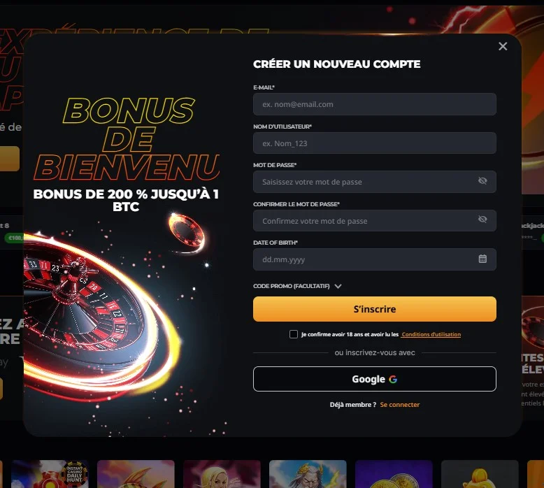 Inscription et vérification KYC